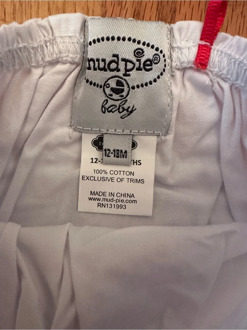 Mud Pie Baby Size 12-18m White Frosty the Snowman Diaper Cover with Red Bows